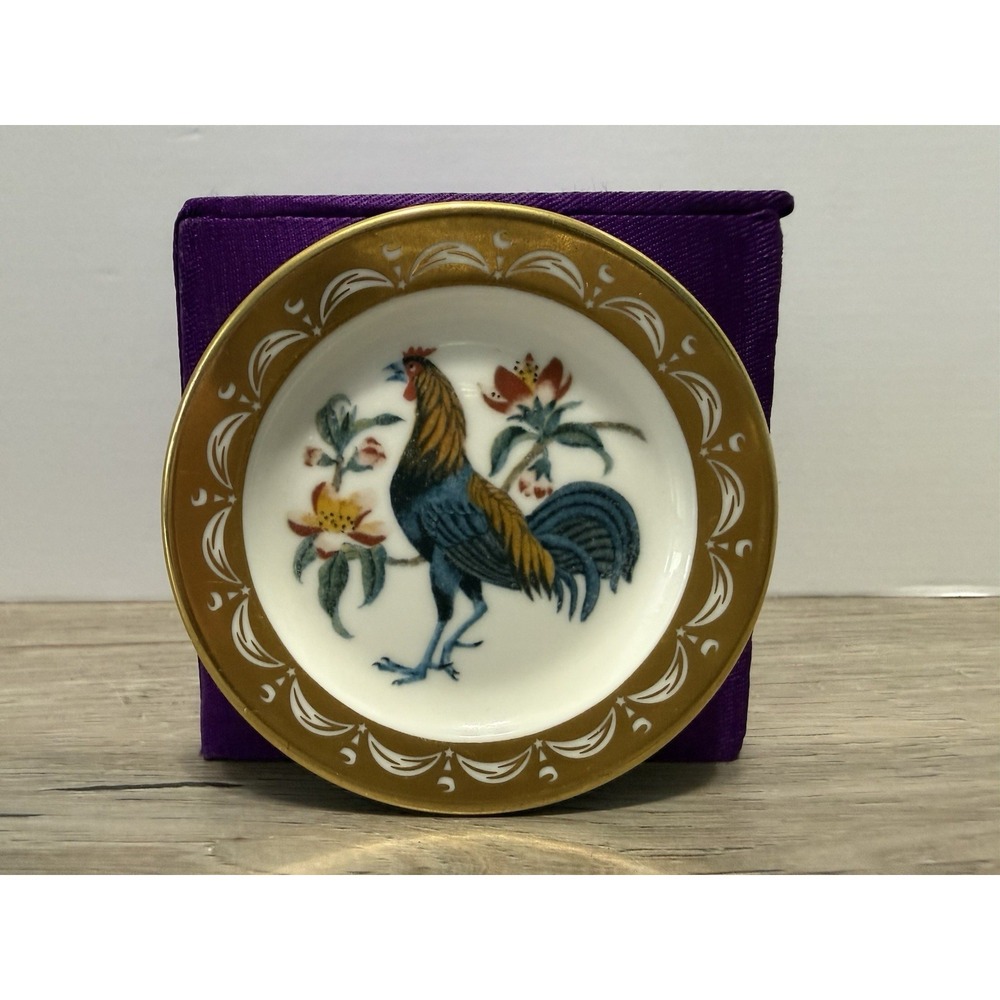 State Birds Flowers Franklin MINI Plate Delaware Blue Hen Peach Blossom 3"